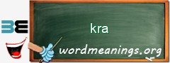 WordMeaning blackboard for kra